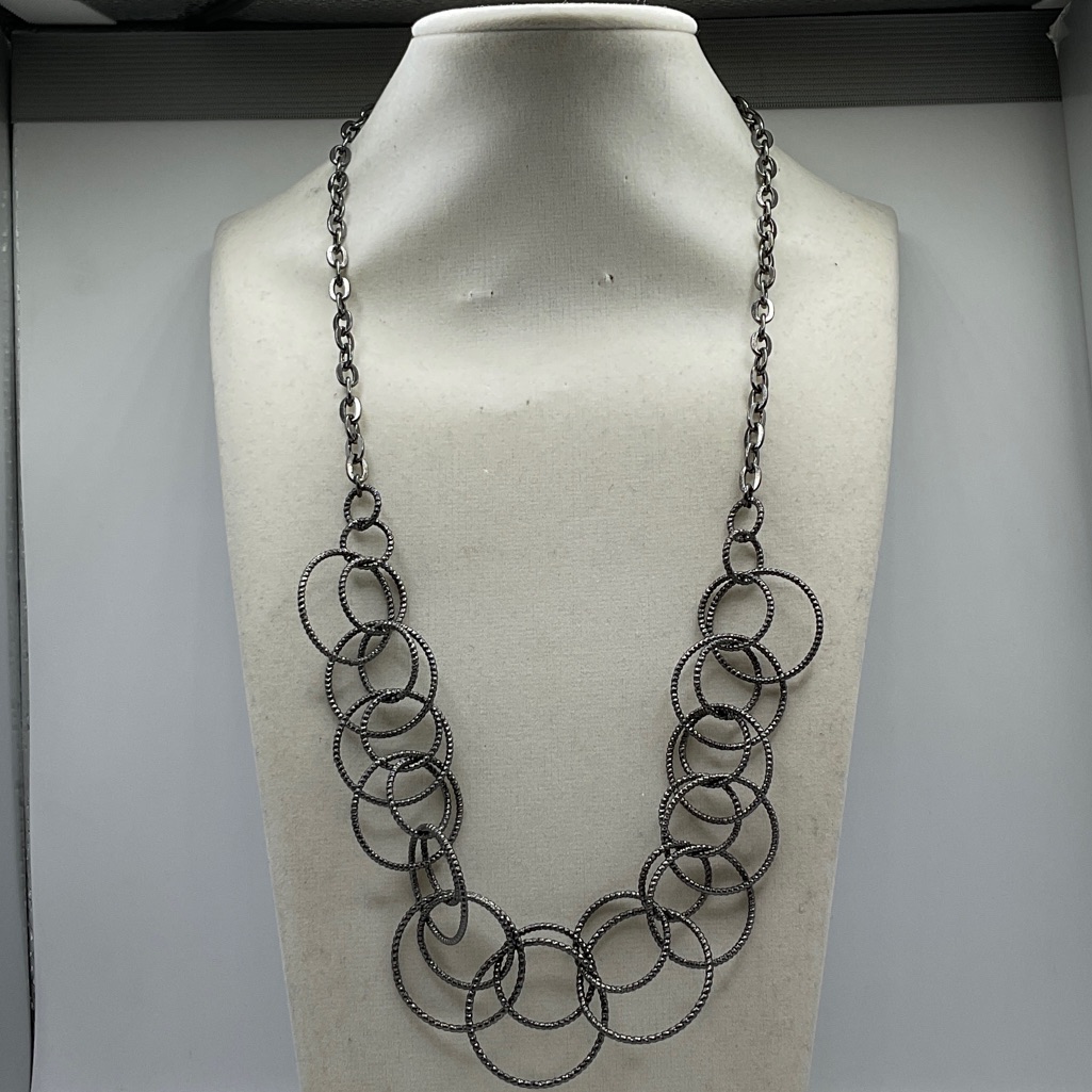 Nwt Alfani Silver Multi-Ring Necklace